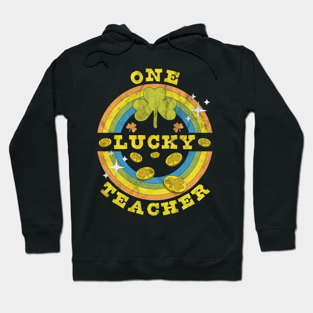 One Lucky Teacher St Patrick's Day Hoodie by OrangeMonkeyArt